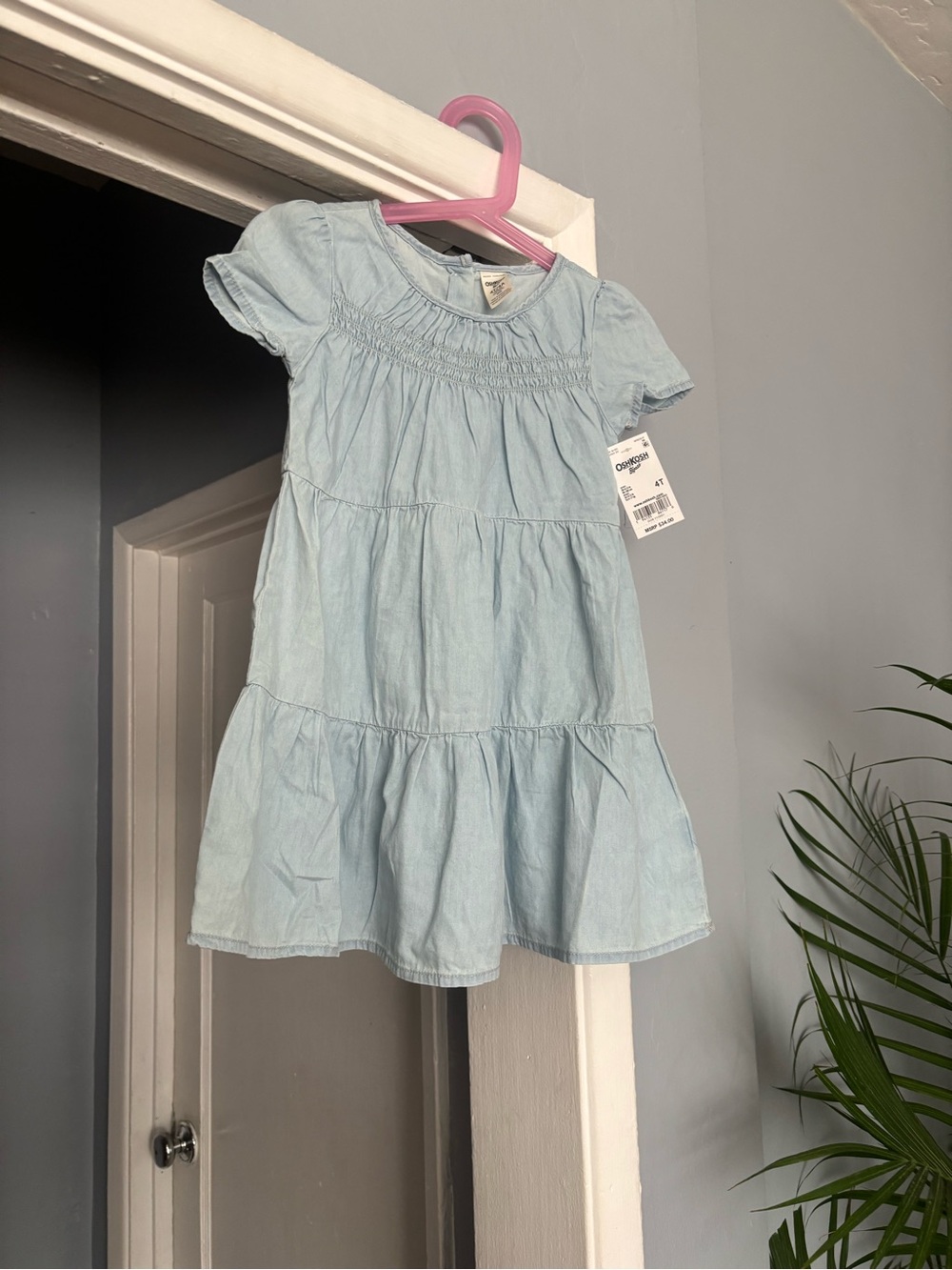 OshKosh B'gosh Light Blue Denim Smocked Girl's Dress